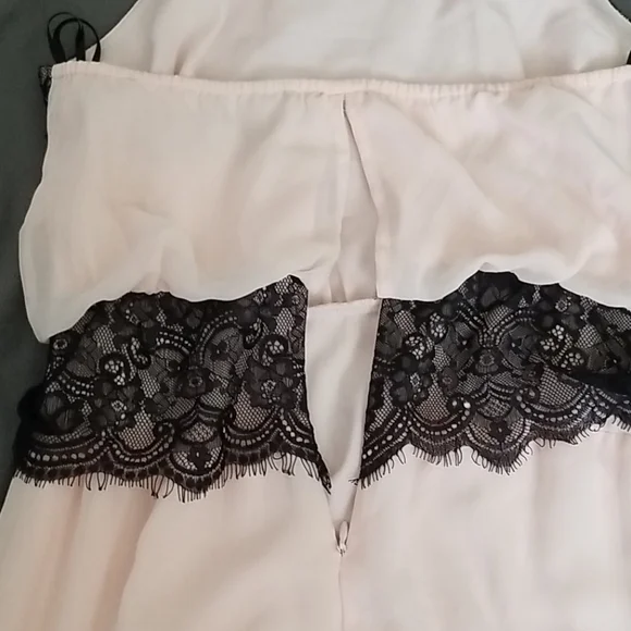 Pink and Black Lace Halter Maxi Dress - Picture 9 of 11